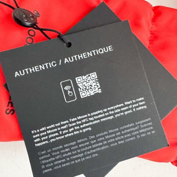 Moose Knuckles Nylon Down Filled Sidney  Mittens Orange  L/XL - Picture 5 of 8